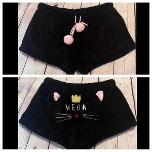 PJ Couture Pajama Shorts Fuzzy Cat